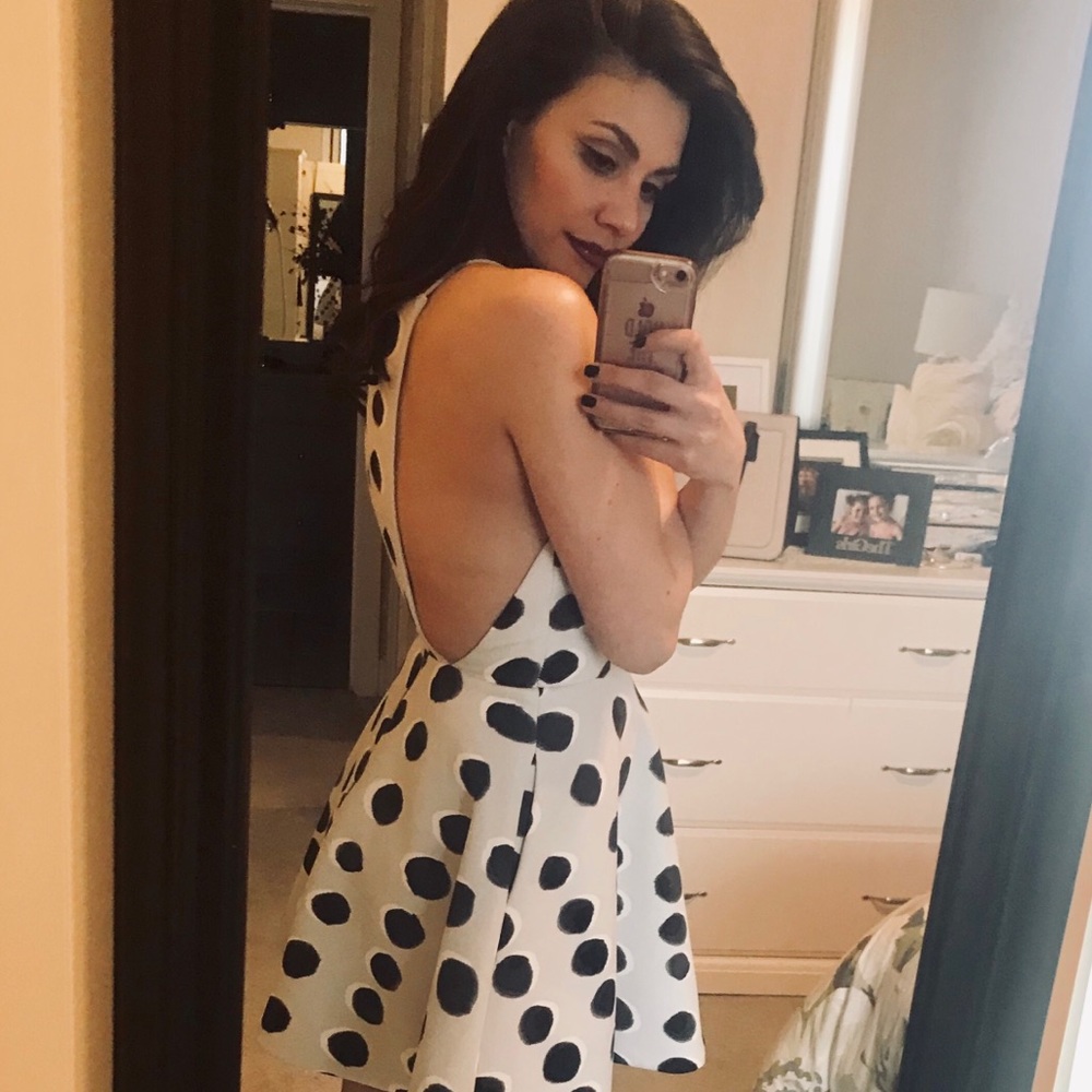 LULU’s High Neck Polka Dot Dress - Picture 2 of 7